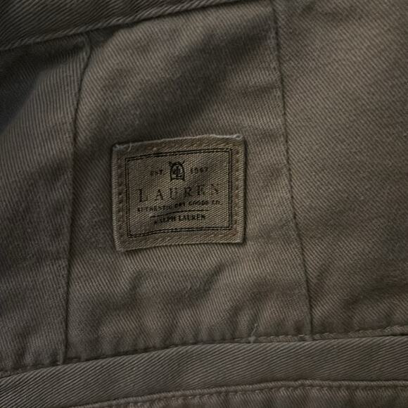 Lauren Ralph Lauren Khaki Chino Shorts 14W School Preppy Plus Unisex Baggy - Picture 5 of 9